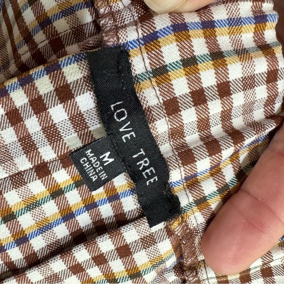 Love Tree Brown Plaid Pleated Mini School Girl Skirt - Picture 6 of 7